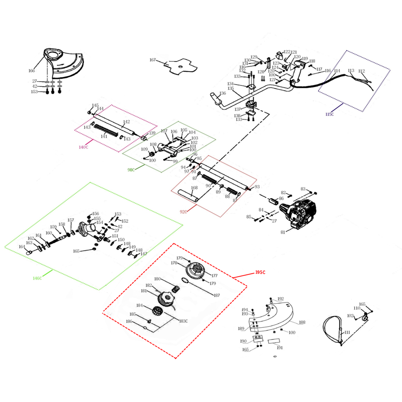 Триммер бензиновый (бензокоса) ЗКРБ-350