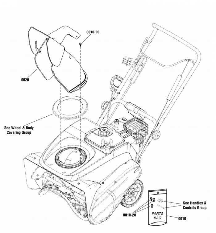 8 ДЕТАЛИ УПРАВЛЕНИЯ СНЕГОУБОРЩИК CHAMPION ST885S 