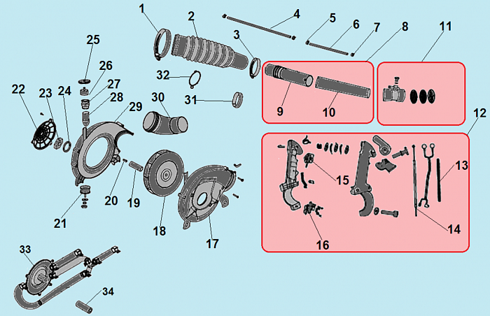 3 УЛИТКА - КРЫЛЬЧАТКА -НАСОС ОПРЫСКИВАТЕЛЬ CHAMPION PS242