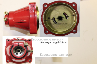 Модуль сцепления в сборе. 9 шлицов  Т 33.43.52, Т 33.43 Промо